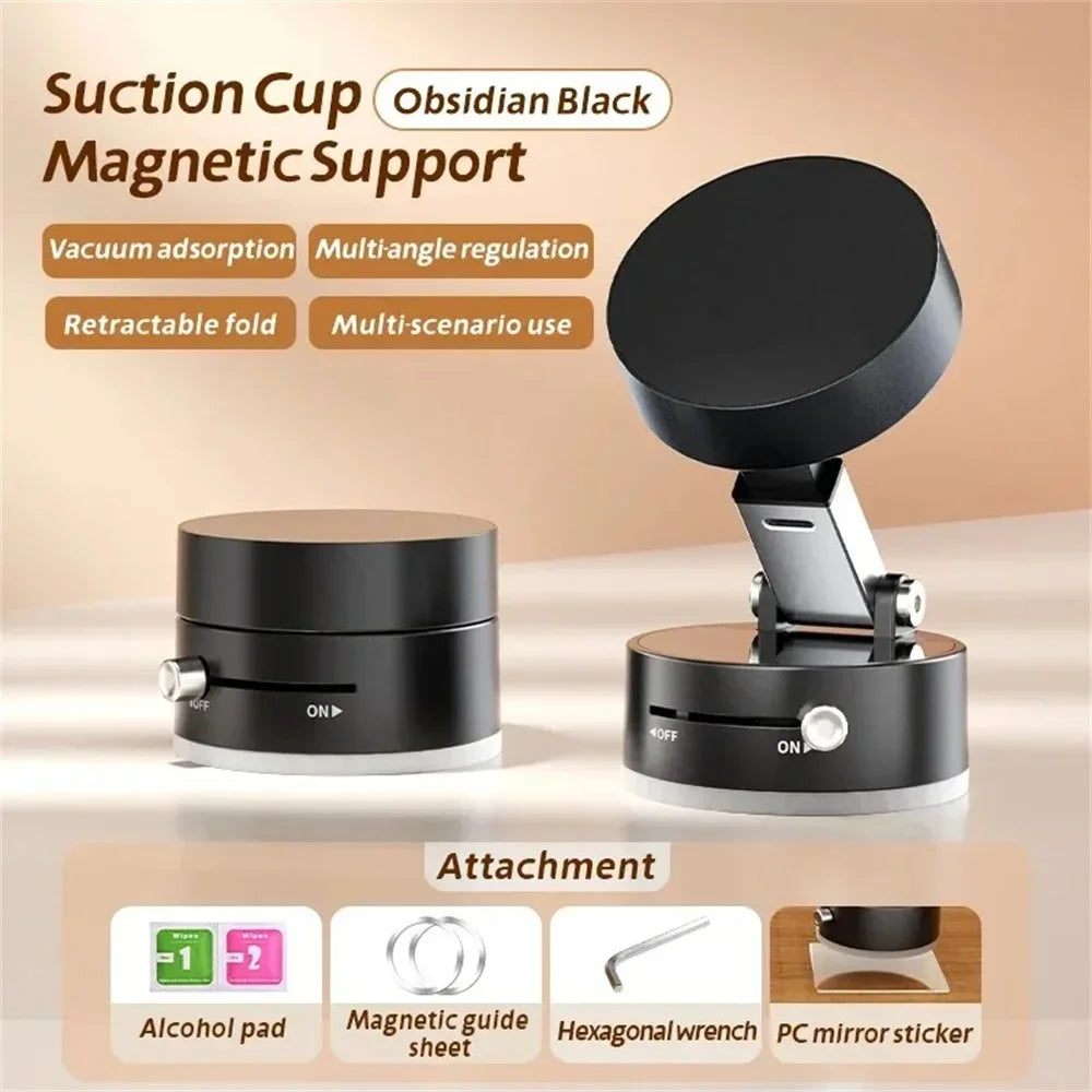 Magnetic Phone Holder – Strong Suction, 360 degree rotation , Hands free.