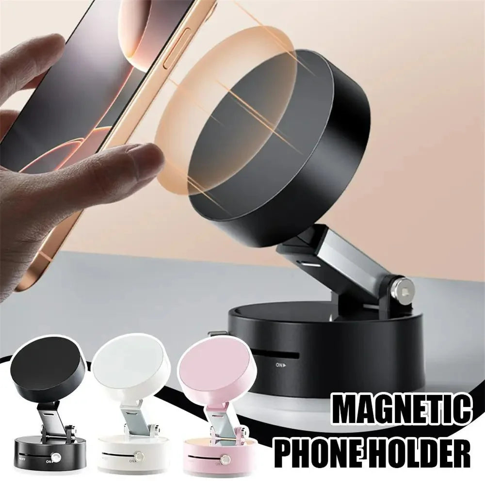 Magnetic Phone Holder – Strong Suction, 360 degree rotation , Hands free.